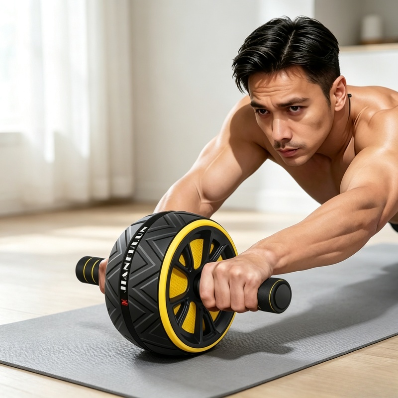 Sports Equipment Nearby - Rullo per Addominali con Impugnatura Antiscivolo,