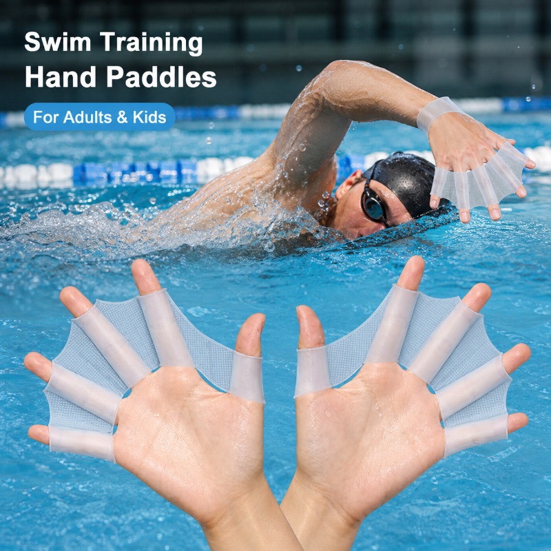 Sports Equipment 8 Year Old - Guanti da Nuoto in Silicone per